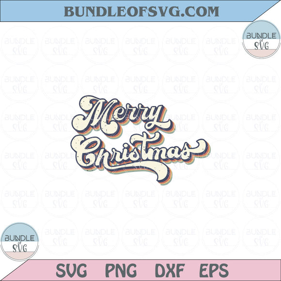Retro Merry Christmas PNG Sublimation 70s Style Merry Christmas Svg Eps files Cameo Cricut