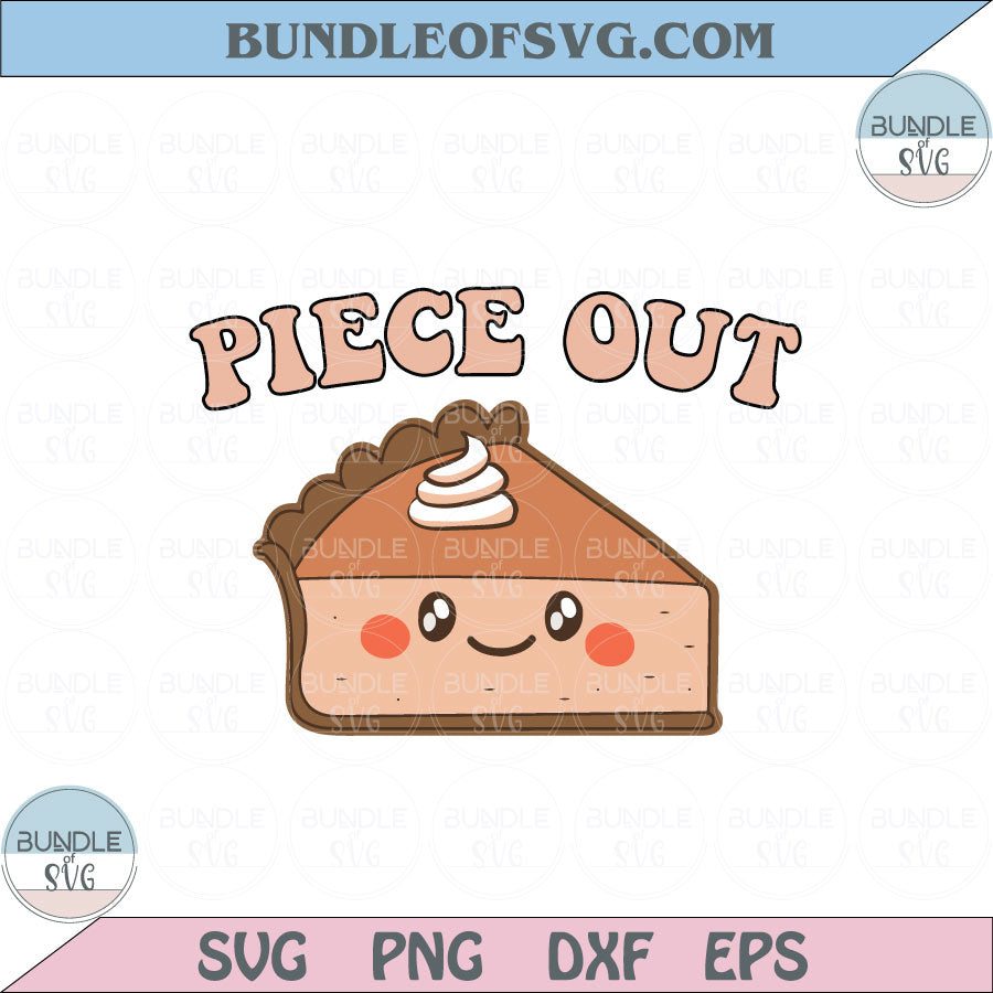 Retro Piece Out Svg Groovy Fall Pumpkin Pie Thanksgiving Svg Png Dxf Eps files