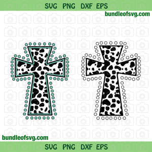 Rodeo Cross svg Cowgirl Cow Cross png Cowboy Cow Cross svg Jesus svg Religious svg png dxf eps files cricut