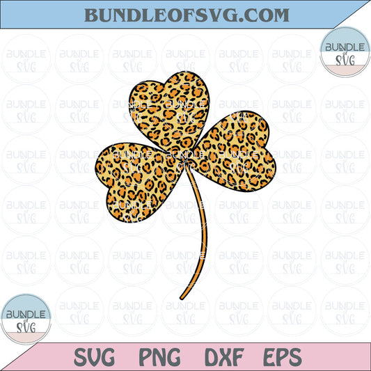 Saint Patricks Day Leopard Clover Png Shamrock Leopard Svg Png Eps Files