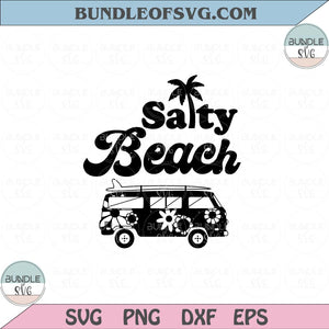 Salty Beach Svg Silhouette Retro Sea Summer Vacation Svg Png Dxf Eps files Cameo Cricut