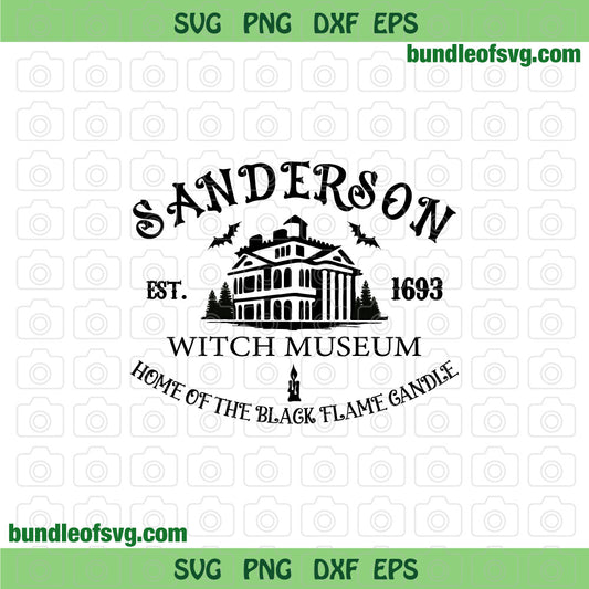 Sanderson Witch Museum svg Hocus Pocus Black Flame Candle svg Halloween svg png dxf eps files silhouette cameo cricut