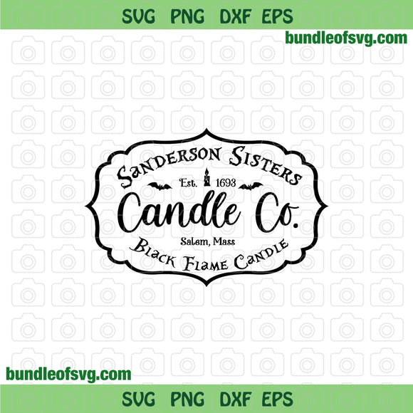 Sanderson Sisters Candle Co svg Hocus Pocus svg Halloween svg png dxf eps files silhouette cameo cricut