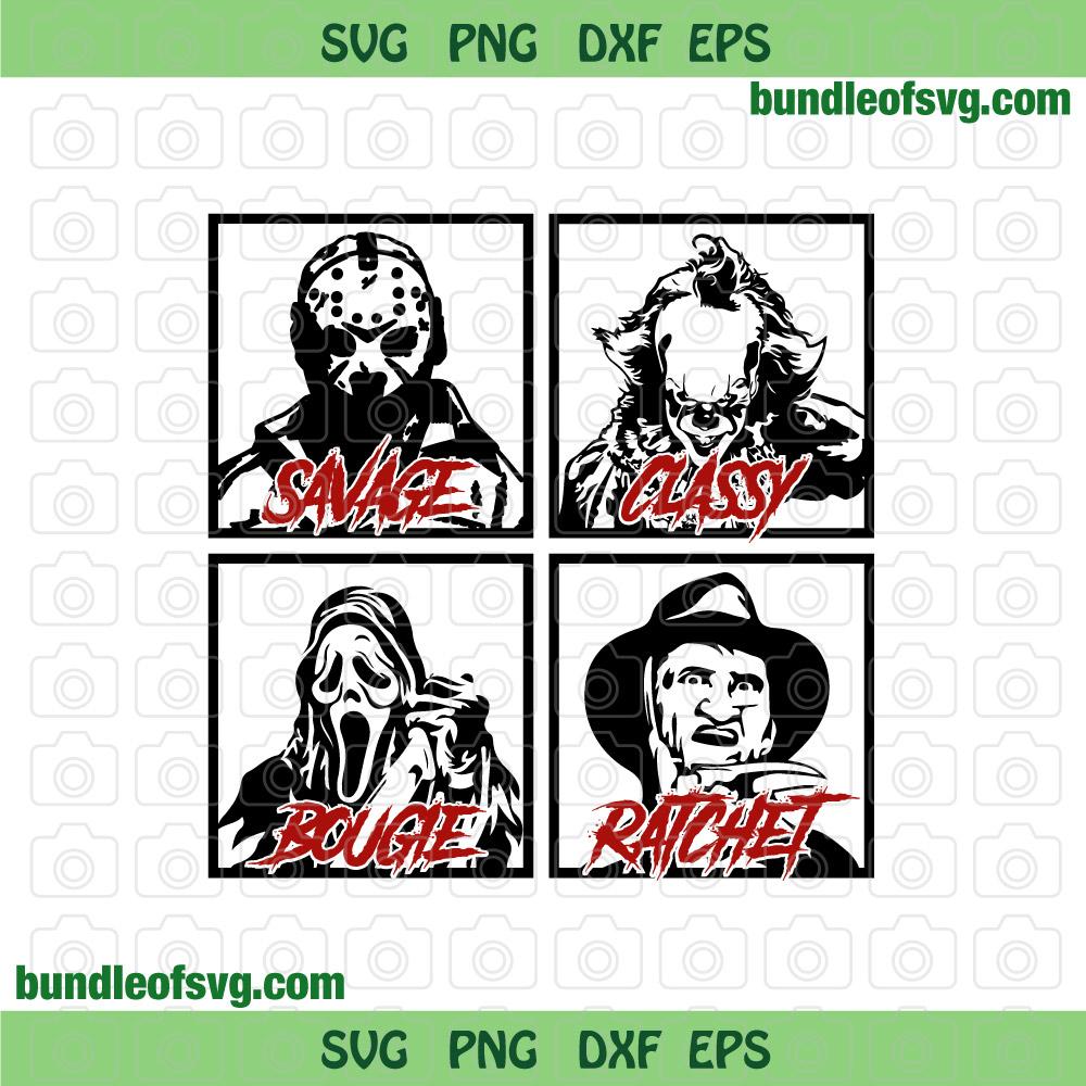Savage Classy Bougie Ratchet Horror svg Halloween svg png dxf eps files silhouette cameo cricut