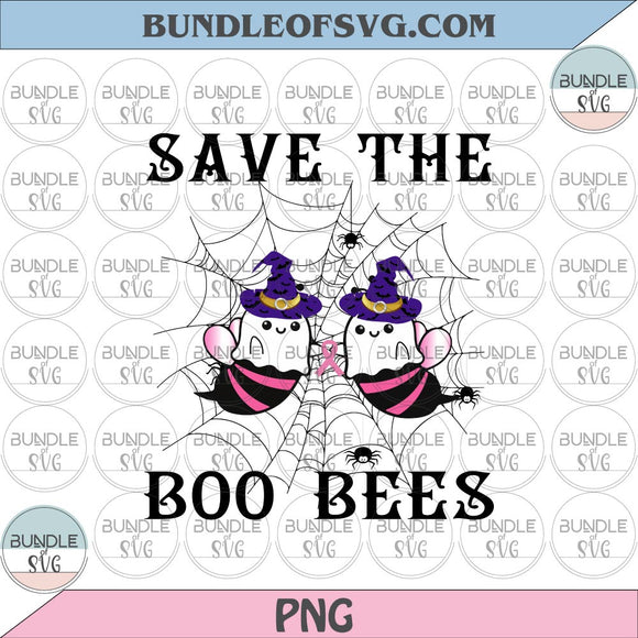 Save The Boo Bees Breast Cancer Png Sublimation Halloween Breast Cancer Awareness png file