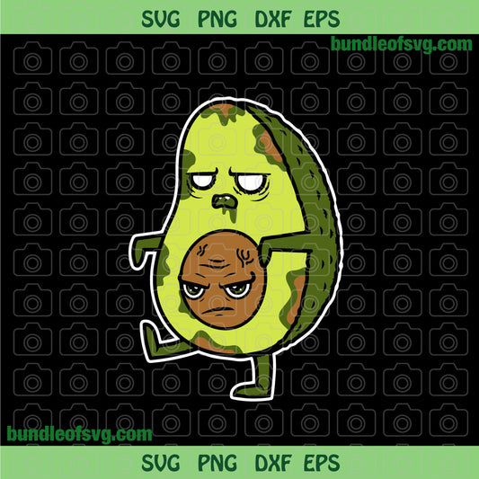 Zombie Avocado svg Zombiecado Svg Funny Scary Avocado Halloween svg png dxf eps files cricut - BundleofSVG