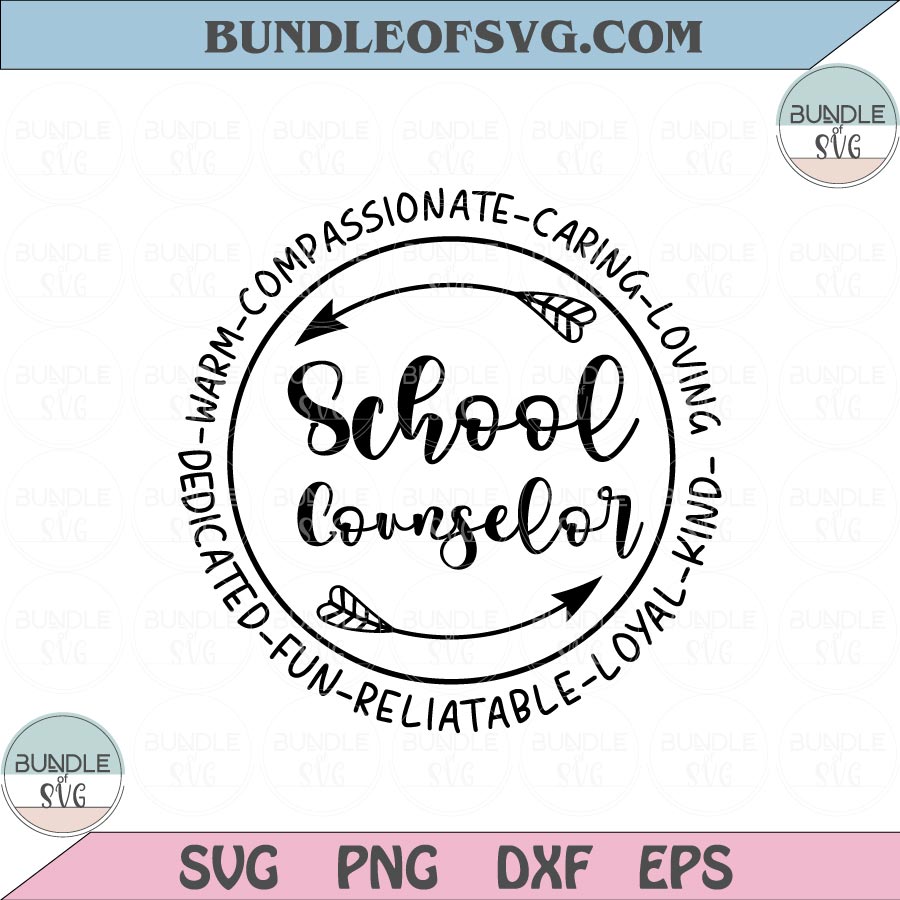 School Counselor svg Teacher svg Coworker svg Back to School svg Png eps dxf files cameo cricut