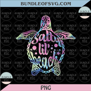 Sea Turtle Salty Lil Beach Png Salty Lil Beach Turtle Png Sublimation Holographic Vacation Svg png dxf files cricut