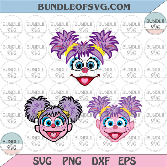 Sesame Street Abby Cadabby svg Muppets Abby Cadabby Face Head Clipart Birthday Party svg png dxf cut files cricut - BundleofSVG