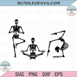 Skeletons Yoga svg Yoga Skeleton svg Yoga Lover svg Yogi svg png dxf cut files cameo Cricut
