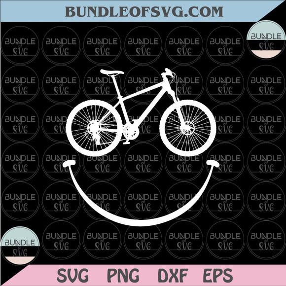 Smile Bike Svg Bicycle Smiley svg Happy Face Biker Svg Smiling Mtb Png Dxf eps cut files Silhouette Cameo Cricut