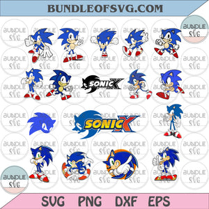 Sonic SVG Sega Videogame Hedgehog Sonic Birthday Party svg png dxf eps clipart files