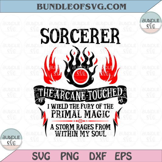 Sorcerer The Arcane Touched svg Dungeons and Dragons svg Arcane svg Wizard svg png eps dxf files - BundleofSVG