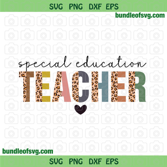 Special Education Teacher svg Leopard Teacher mode svg Teacher Leopard svg png eps dxf cut files Silhouette Cricut