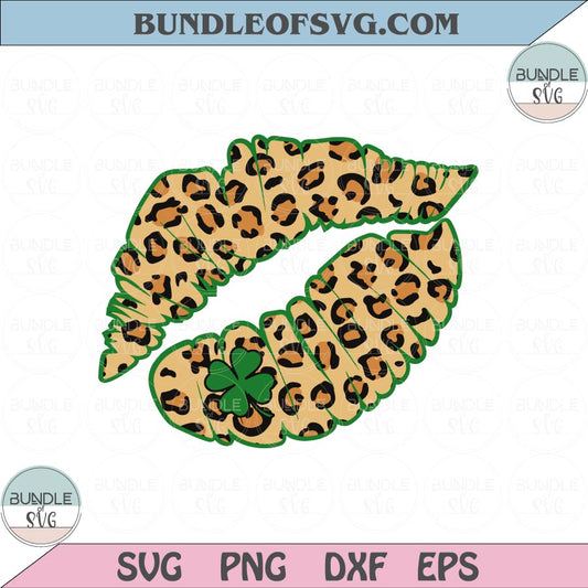 St Patricks Day Leopard Lips Svg Saint Patricks Shamrock Leopard Lips Png Sublimation Eps Dxf Svg file - BundleofSVG