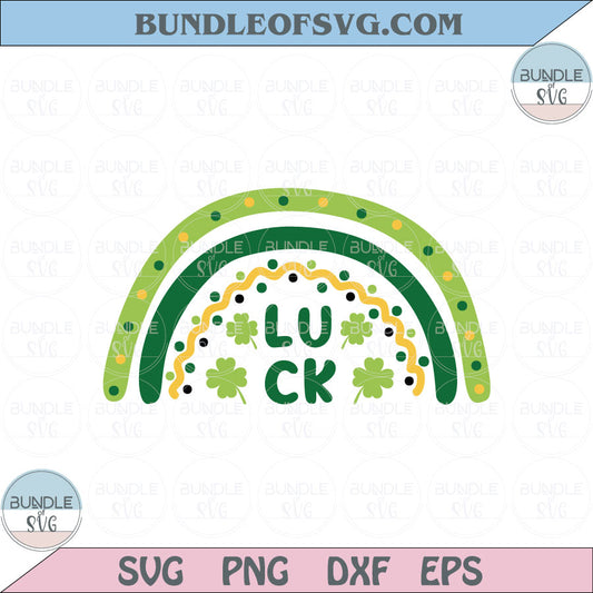 St Patricks Day Rainbow Svg Clover Shamrock Rainbow Lucky Svg Png Dxf Eps Files