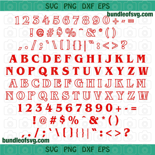 Stranger things Alphabet SVG Stranger things Font Letters Numbers Birthday Party svg png dxf eps cut files cameo cricut - BundleofSVG