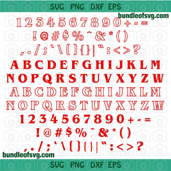 Stranger things Alphabet SVG Stranger things Font Letters Numbers Birthday Party svg png dxf eps cut files cameo cricut