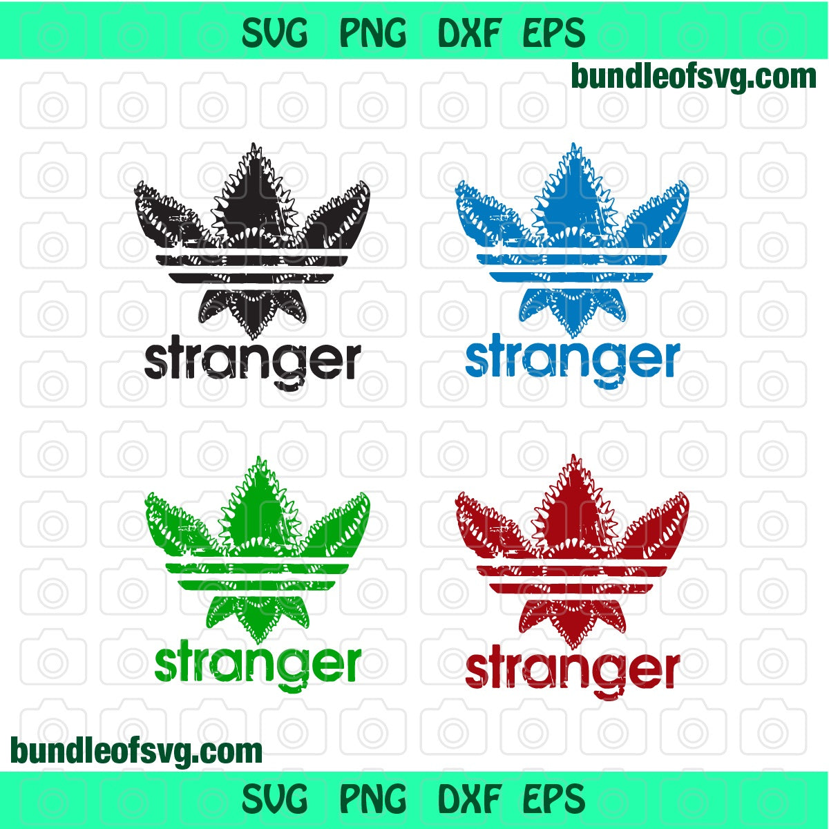 Bundle Stranger things Demogorgon SVG Demogorgon Adidas svg png dxf eps cut files cameo cricut