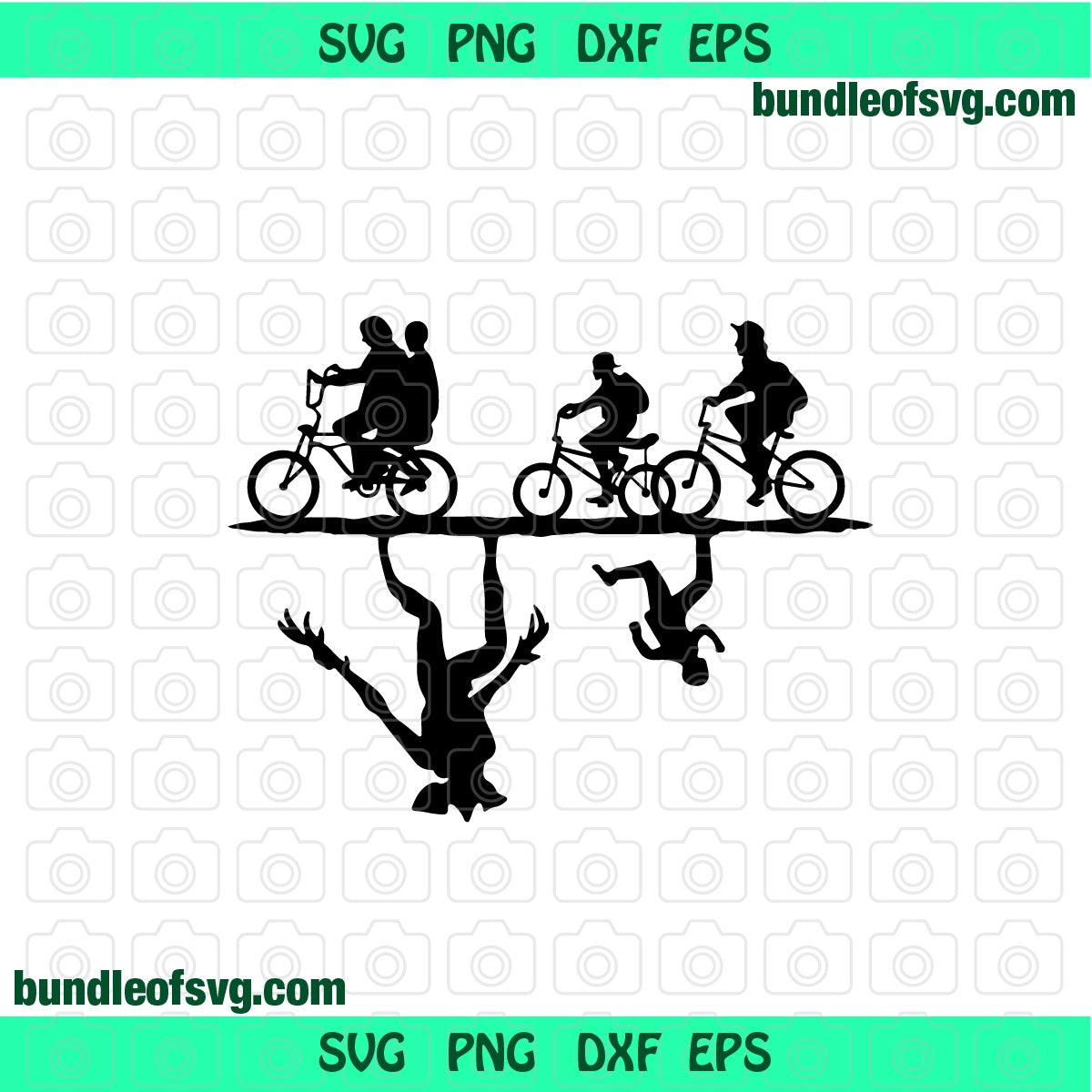 Stranger things The Upside Down SVG Demogorgon svg Upside Down Monster svg Birthday svg png dxf eps cut files cameo cricut - BundleofSVG