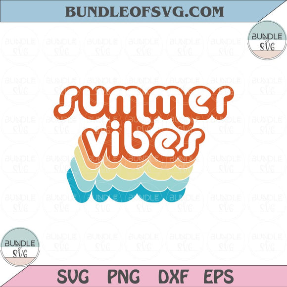 Summer Vibes Svg Retro 70s Summer Vacation Vintage Beach Svg Png Dxf Eps files Cameo Cricut