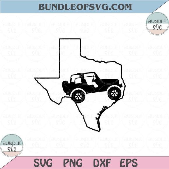 Texas Jeep svg Jeep Texas State Svg Jeep Texas Map Svg Png Dxf eps cut files Silhouette Cameo Cricut