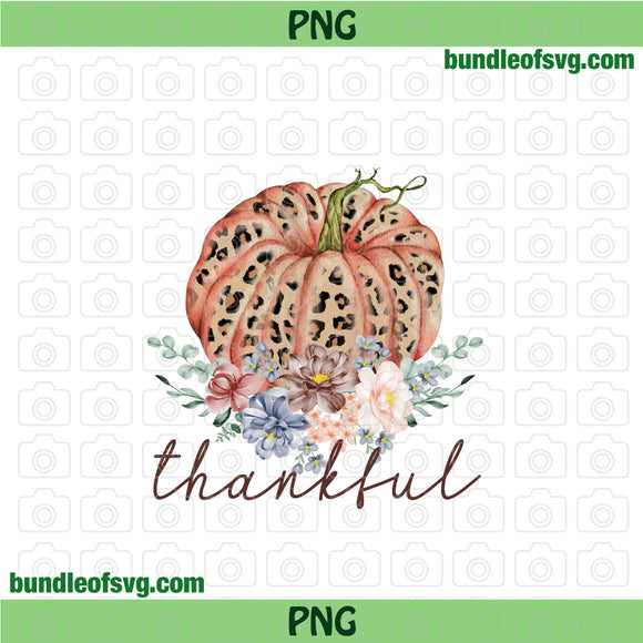 Leopard Pumpkin PNG Sublimation Design Floral Pumpkin Flower Thankful png file