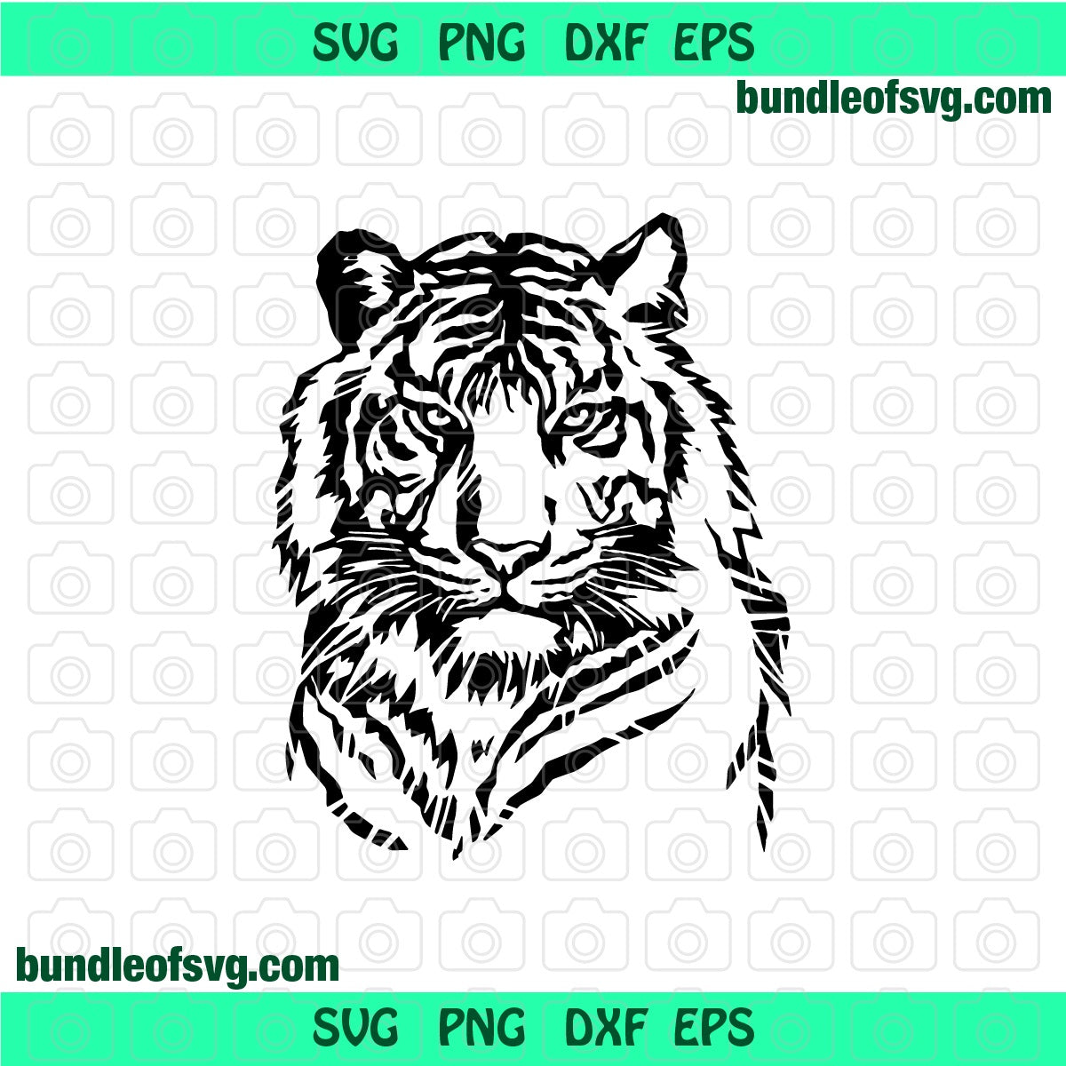 Tiger Svg Tiger Stencil svg Wild Animals Clip art clipart Silhouette Banner Decor printable svg png dxf cut files cameo cricut - BundleofSVG
