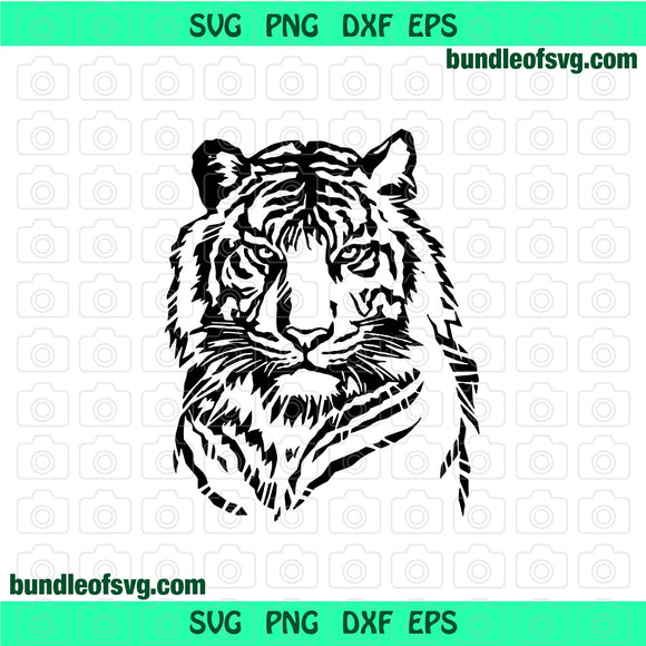 Tiger Svg Tiger Stencil svg Wild Animals Clip art clipart Silhouette B