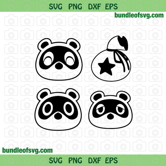 Tom Timmy Tommy Nook Bell Bag svg Animal Crossing New Horizons svg png dxf eps files Silhouette Cameo Cricut - BundleofSVG