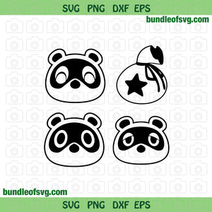 Tom Timmy Tommy Nook Bell Bag svg Animal Crossing New Horizons svg png dxf eps files Silhouette Cameo Cricut