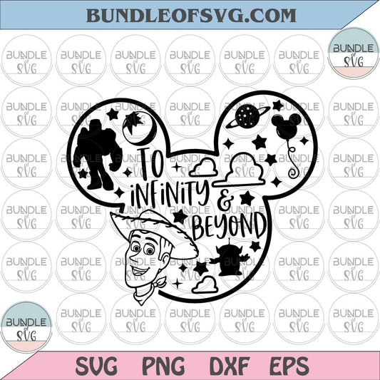 Toy Story SVG To Infinity and Beyond svg Woody svg Buzz Lightyear Birthday svg png dxf files Silhouette  cameo cricut - BundleofSVG