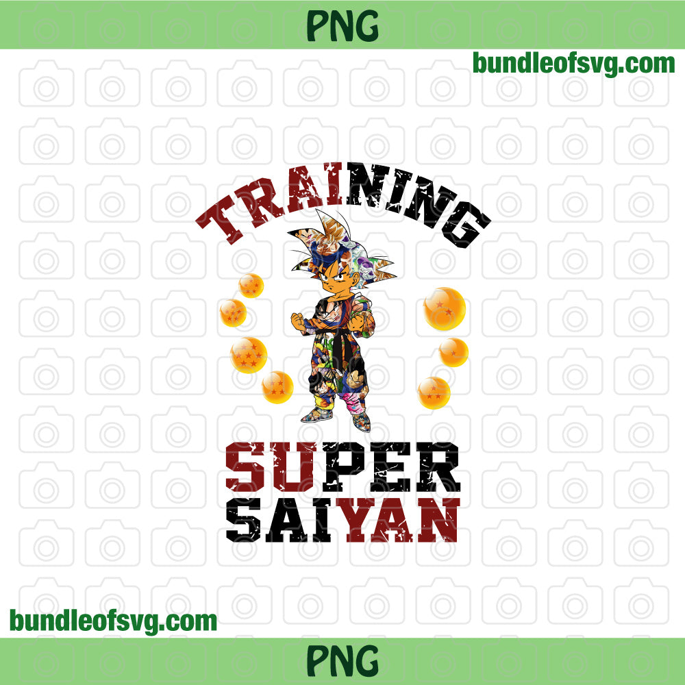 Training Super Saiyan Png Sublimation Training Goku png Goku Dragon Ball Z Gym shirt png file - BundleofSVG