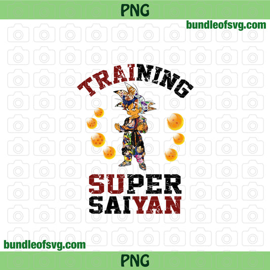Training Super Saiyan Png Sublimation Training Goku png Goku Dragon Ball Z Gym shirt png file - BundleofSVG