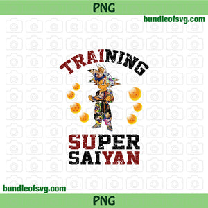Training Super Saiyan Png Sublimation Training Goku png Goku Dragon Ball Z Gym shirt png file
