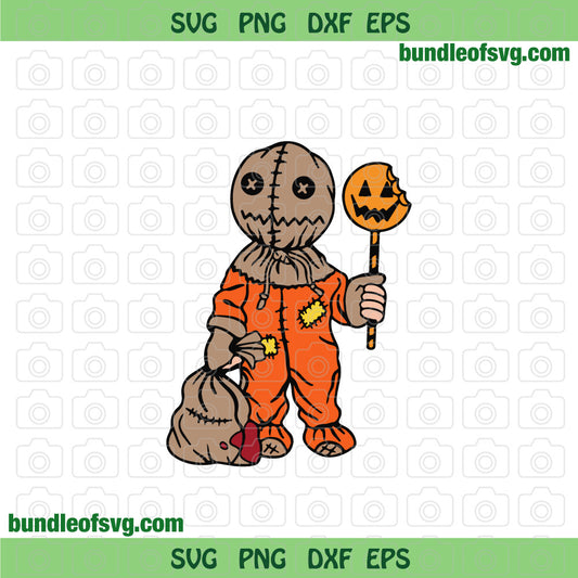 Trick Or Treat Sam svg Trick R Treat Sam Halloween Horror Movie Sublimation png eps dxf cut files Silhouette Cricut