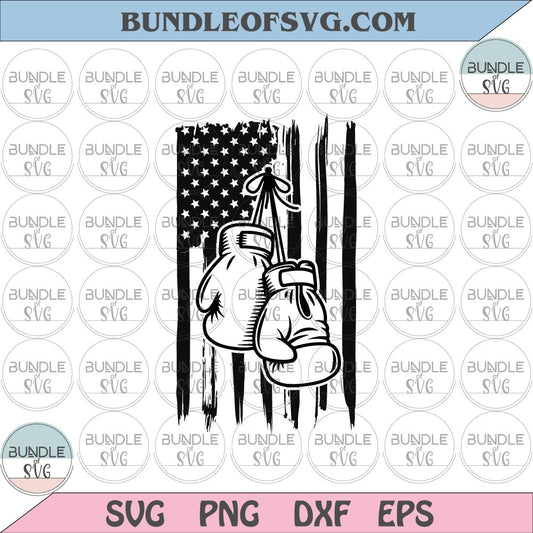 US Flag Boxing Gloves SVG American Boxer Svg Flag USA Gloves svg png dxf eps files Cricut - BundleofSVG