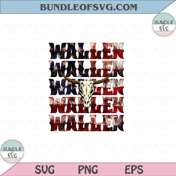 USA Wallen Svg Wallen American Flag Png Sublimation Country Western Design Eps files