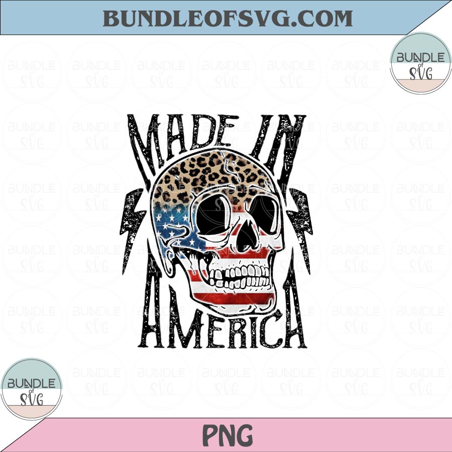 USA flag Skull Made in America Png American Skull Flag Png Sublimation Svg png dxf files cricut - BundleofSVG