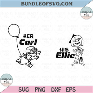Valentine Her Carl His Ellie Svg Couple Matching Up Carl Ellie Svg Png Dxf Eps cut file Silhouette cameo cricut
