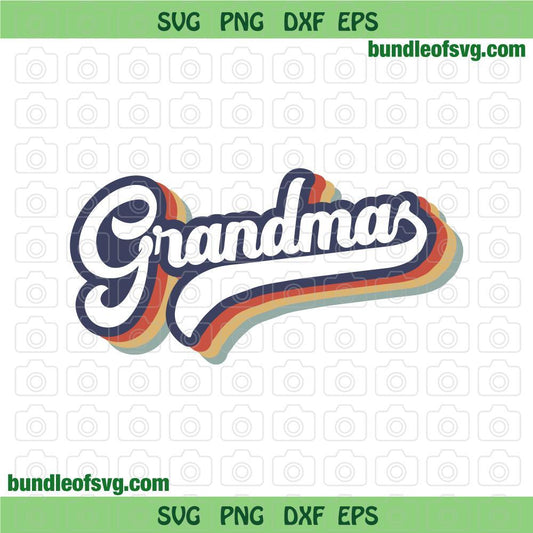 Vintage Grandma svg Retro Grandma svg Vintage Font Grandmother svg dxf png cut files cricut - BundleofSVG