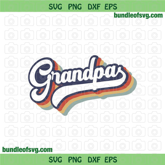 Vintage Grandpa svg Retro Vintage Grandfather svg Funny Granpa svg dxf png cut files cricut