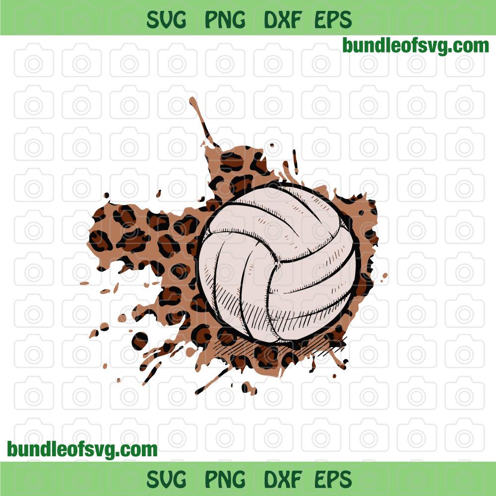 Vintage Volleyball Leopard Svg Leopard Volleyball svg Drawing Volleyball ublimation png dxf eps file cricut - BundleofSVG