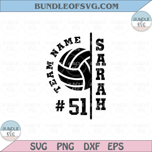 Volleyball Team Personalized Template Name Volleyball Mom Svg Png Dxf Eps files Cameo Cricut