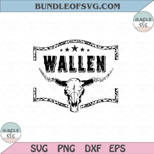 Wallen Bullskull Svg Leopard Bull Skull Wallen Svg Country Svg Png Dxf Eps files Cameo Cricut