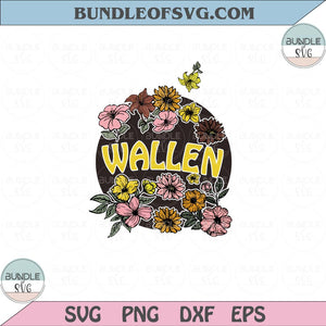 Wallen Flower Svg Retro Floral Wallen Png Wallen Flowers Svg Png Sublimation Eps files