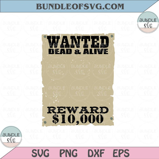 Wanted Poster Template Svg Wanted Poster Download Svg Png Dxf Eps files Cameo Cricut - BundleofSVG
