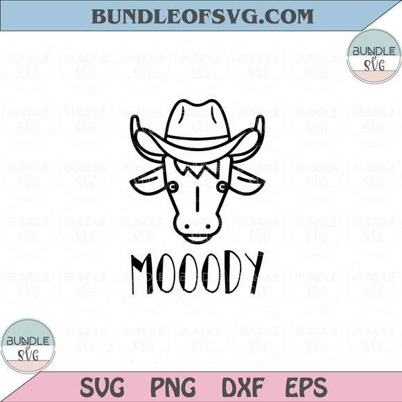 Western Svg Cow Cowboy Hat Svg Cow Moody Svg Cowgirl Svg Png Dxf Eps files Cameo Cricut