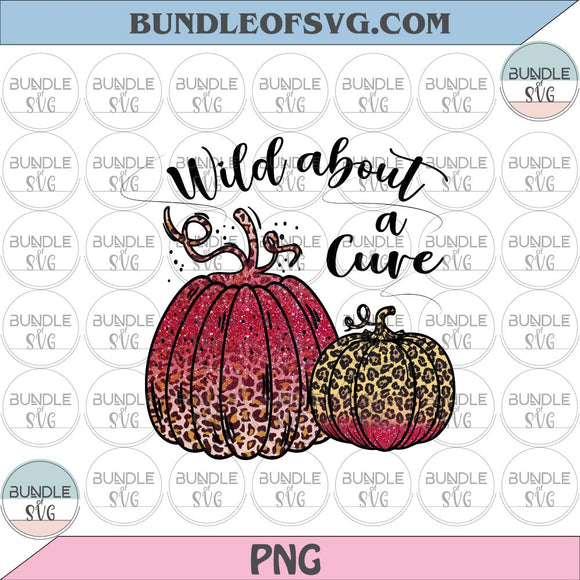 Wild About a Cure png Pumpkin Breast Cancer png Wild About a Cure Leopard Pumpkin png Sublimation file