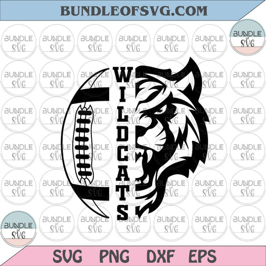 Wildcats Football SVG Football Wildcats svg Rugby Wildcat svg png dxf eps files cricut